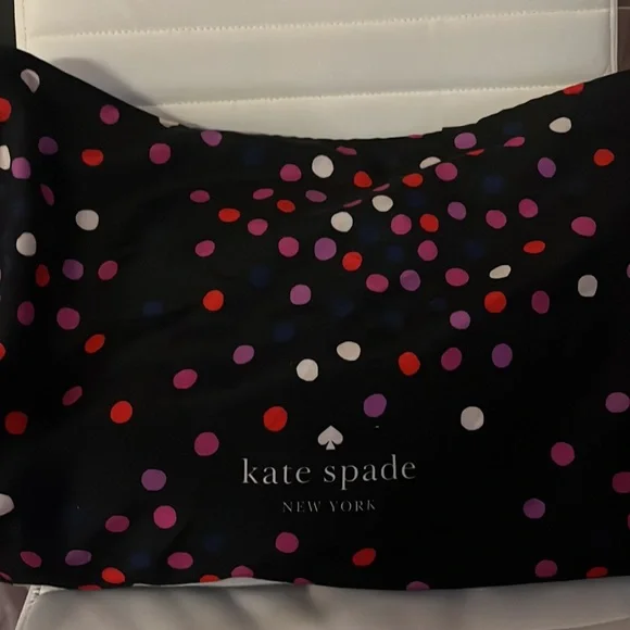 Kate Spade large tote black w/a multitude of colors such as white, purple, red - Picture 1 of 8